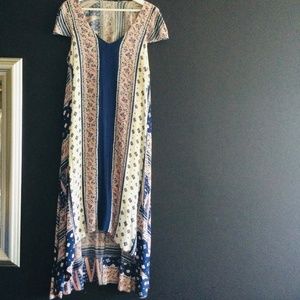 Anthropologie size M Blue/Pink dress